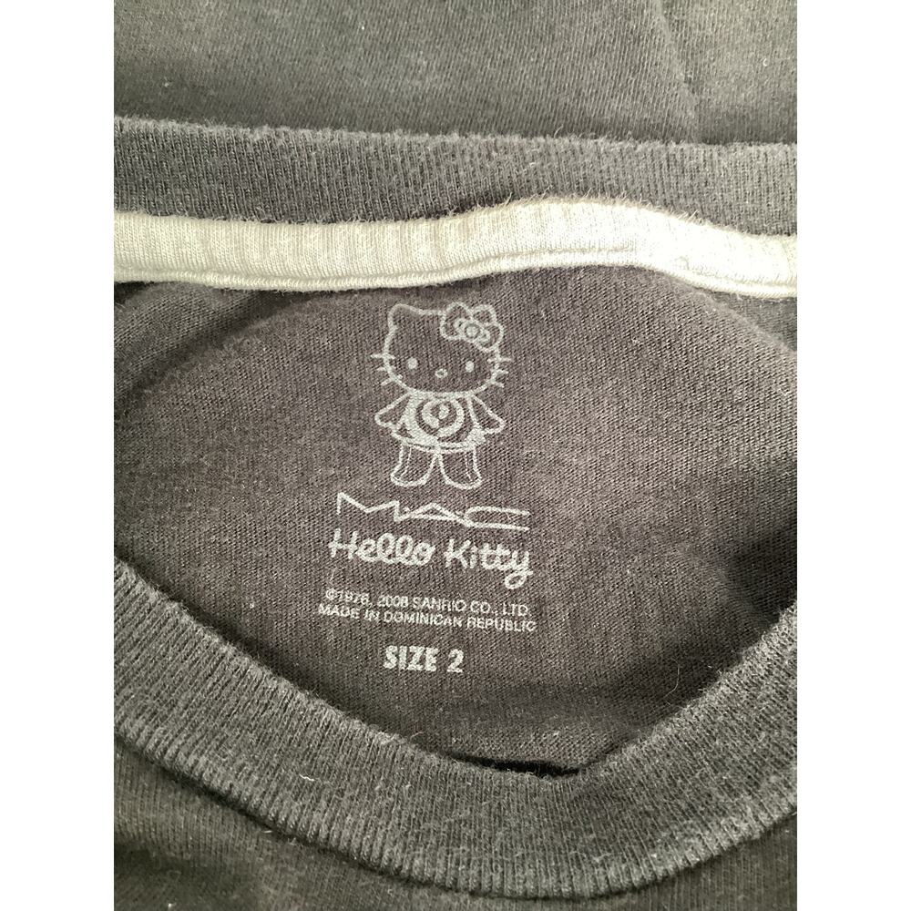M.A.C. x Hello Kitty Womens T-Shirt Black 2 or S Limited Edition Rare Unique - Picture 4 of 12